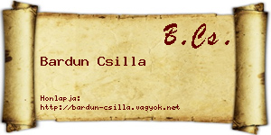 Bardun Csilla névjegykártya