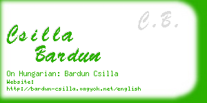 csilla bardun business card